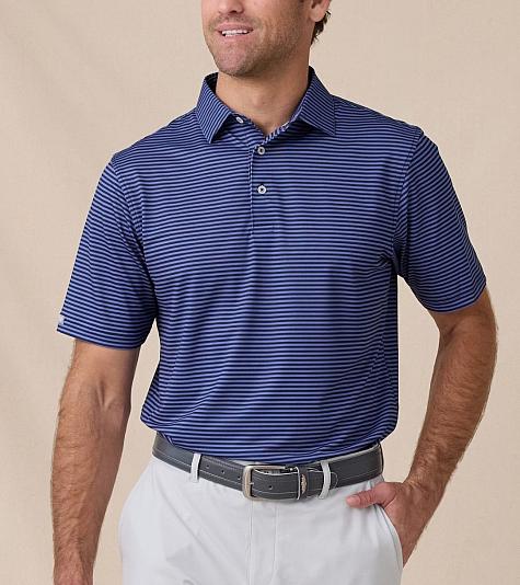 Straight Down Del Mar Stripe Golf Shirts