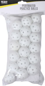 Izzo Hollow Plastic Practice Golf Balls