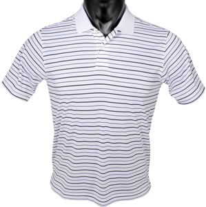 Adidas ClimaLite Stripe Junior Golf Shirts - CLEARANCE