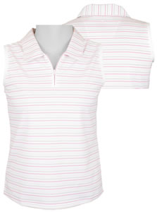 Adidas Girls ClimaLite Sleeveless White Base Golf Shirts - ON SALE!