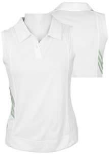 Adidas Girls ClimaLite Sleeveless 3-Stripes Golf Shirts - ON SALE!