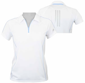 Adidas Girls Formotion White Base Junior Golf Shirts - ON SALE!