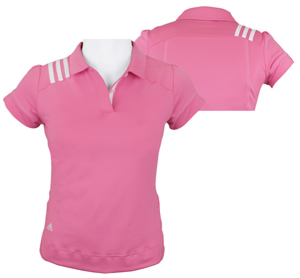 Adidas Girls ClimaLite 3-Stripes Golf Shirts - ON SALE!