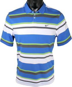 Nike Dri-FIT Bold Stripe Junior Golf Shirts - CLEARANCE