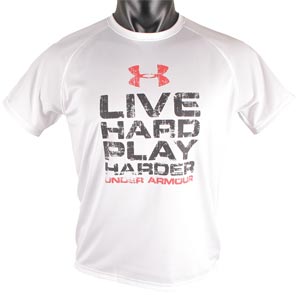 Under Armour Junior Live Hard Play Harder Tee Shirts - ON SALE! - SOLD OUT