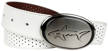 Greg Norman Perforated Plaque Golf Belts - CLEARANCE