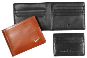 Nike Glazed Calfskin Passcase Wallet with Takeaway Section