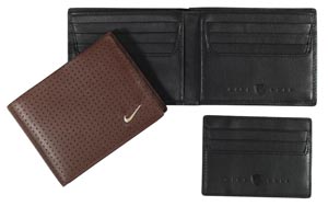 Nike Perforated Leather Passcase with Takeaway Section