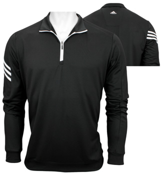 Adidas ClimaLite 3-Stripes Half-Zip Golf Pullovers - CLEARANCE