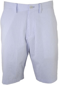 Ashworth Flat Front Cotton Stripe Golf Shorts - ON SALE!
