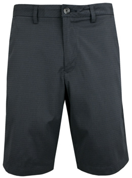 Ashworth Microfiber Mini Check Flat Front Golf Shorts - CLEARANCE