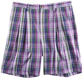 Greg Norman Madras Plaid Golf Shorts - ON SALE!