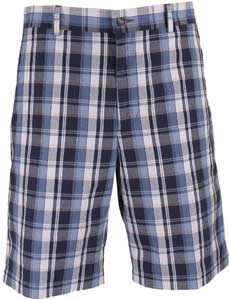 Greg Norman Plaid Flat Front Golf Shorts - CLOSEOUTS