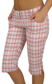 Adidas Women's ClimaLite Plaid Golf Pedal Pushers - CLEARANCE