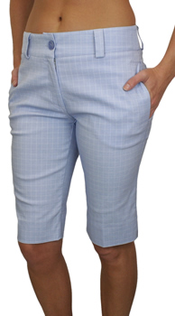 Lija Women's Bengaline Plaid Knee Golf Shorts - ON SALE!