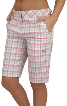 Puma Women's Plaid Tech Golf Shorts - CLEARANCE