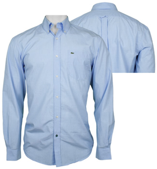 Lacoste Long Sleeve End-On-End Casual Shirts - ON SALE - HOLIDAY SPECIAL