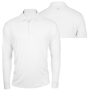 Adidas ClimaLite Warm Long Sleeve Brushed Interlock Golf Shirts - CLOSEOUTS
