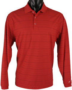 Nike Dri-FIT UV Tech Long Sleeve Stripe Golf Shirts - 09 CLOSEOUTS