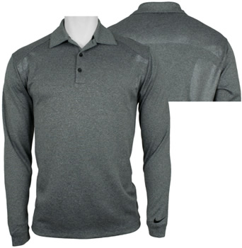 Nike Dri-FIT Debossed Long Sleeve Golf Shirts - CLOSEOUTS