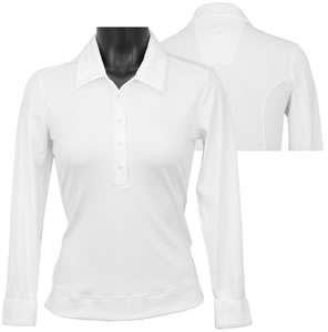 Adidas Women's ClimaLite Warm Long Sleeve Button Cuff Golf Shirts - CLOSEOUTS