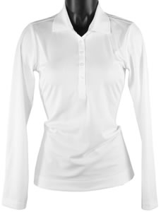 Nike Women's Dri-FIT UV Tech Pique Long Sleeve Golf Shirts - CLOSEOUTS