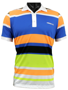 Adidas Fashion Performance Engineered Stripe Golf Shirts - CLEARANCE