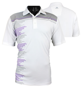 Adidas ClimaCool Block Engineered Printed Golf Shirts - CLEARANCE