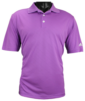 Adidas ClimaCool Diagonal Textured Golf Shirts - CLEARANCE