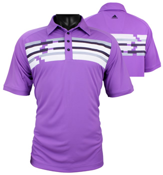 Adidas ClimaCool Chest Block Print Golf Shirts - CLEARANCE