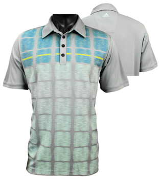 Adidas ClimaCool Window Pane Printed Golf Shirts - CLEARANCE