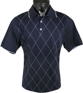 Ashworth Pure Soft Jersey Print Golf Shirts - CLEARANCE