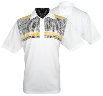 Ashworth Front Panel Engineer Print Golf Shirts - CLEARANCE