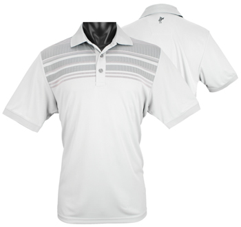 Ashworth Front Panel Engineer Stripe Print Golf Shirts - CLEARANCE