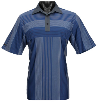 Greg Norman Ocean Bay Pieced Jacquard Golf Shirts - CLEARANCE