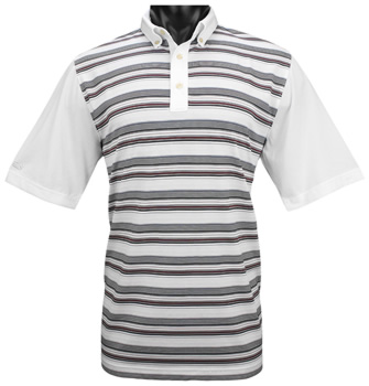 Greg Norman Koto Textured Stripe Golf Shirts - CLEARANCE