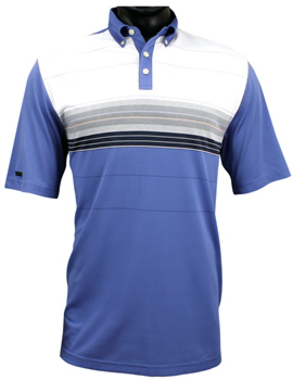 Greg Norman Santa Fe Engineered Stripe Golf Shirts - CLEARANCE