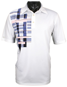Greg Norman Old Havana Print Golf Shirts - CLEARANCE