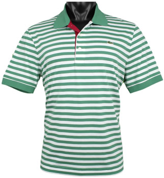 Lacoste Short Sleeve Heritage Stripe Jersey Golf Shirts - ON SALE - HOLIDAY SPECIAL