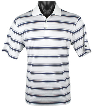 Nike Tiger Woods Dri-FIT Mercerized Textured Multi-Stripe Golf Shirts - CLOSEOUTS