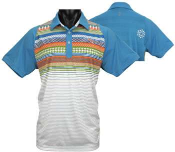 Puma Duo-Swing Fair Isle Stripe Golf Shirts - FINAL CLEARANCE