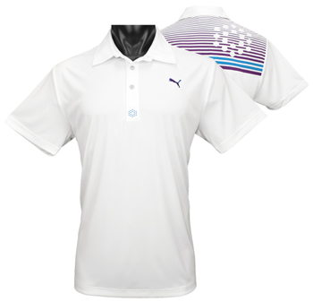 Puma Stripe Yoke Tech Golf Shirts - CLOSEOUTS