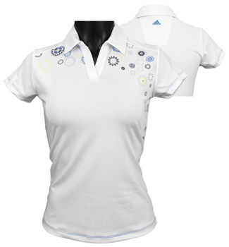 Adidas Women's ClimaLite Starburst Print Golf Shirts - CLEARANCE