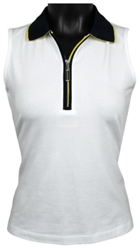 EP Pro Women's Tour-Dry Sleeveless Golf Shirts with Contrast Under Collar - CLEARANCE