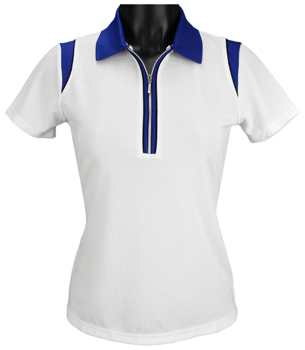 EP Pro Women's Tour-Tech Contrast Blocking Zip Golf Shirts - CLEARANCE