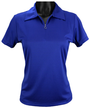 EP Pro Women's Tour-Tech Two-Tone Jacquard Zip Golf Shirts - CLEARANCE