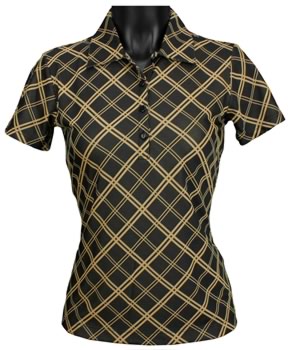 EP Pro Women's Tour-Tech Plaid Jacquard Golf Shirts - CLEARANCE