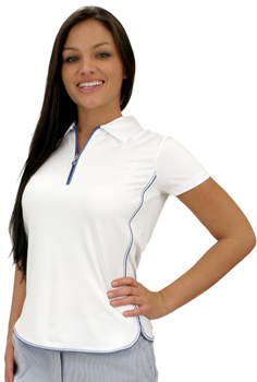 EP Pro Women's Tour-Tech Contrast Piping Half-Zip Golf Shirts - CLEARANCE