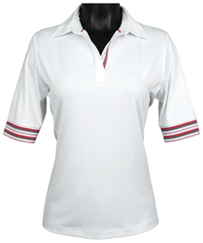 Greg Norman Women's Yarn Dye Elbow Golf Shirts - CLEARANCE