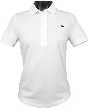 Lacoste Women's Supple Pleated Pique Golf Shirts - ON SALE - HOLIDAY SPECIAL